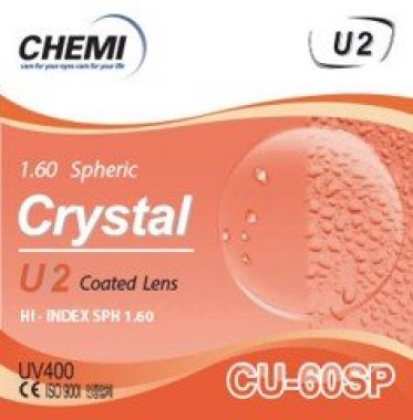 Tròng kính Chemi 1.60 U2 Crystal  Coated 
