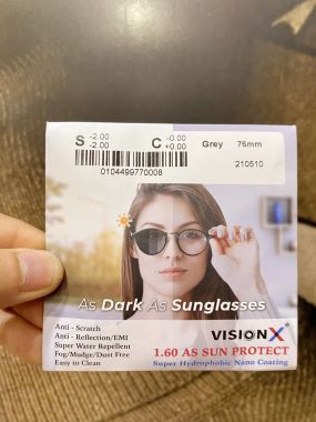 Tròng kính đổi màu VisionX 1.60 AS SUN PROTECT