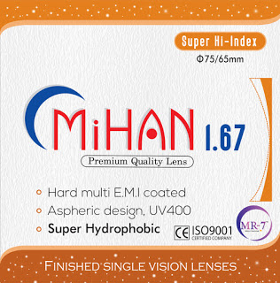 TRÒNG KÍNH MIHAN 1.67 AS MR-7 HMC UV400 SUPER